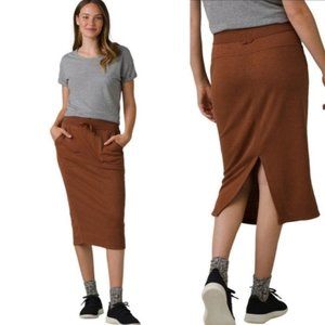 Prana Cozy Up Midi Skirt Roux in Heather Size XS NEW